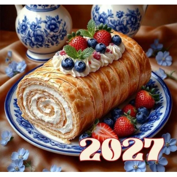 Календарь настенный МИНИ на 2027г.Рулет 9х16,5см на 1пружине(на магните) арт.26С143_Рулет