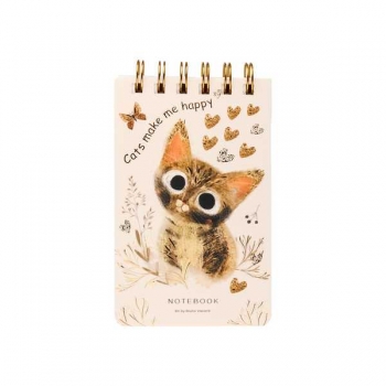 Блокнот А6- 100л на гребне Bruno Visconti CUTE JOURNAL.ПРОСТО ЛЮБОВЬ.МИЛЫЙ КОТИК в линейку  арт.3-100-005/13