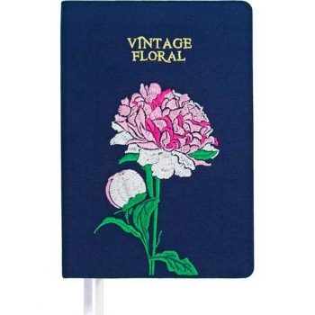 Ежедневник А5 145*205 мм, недатир. deVENTE Vintage Floral 320 стр, крем. бум., тв. обл., ПИОН арт.2234746