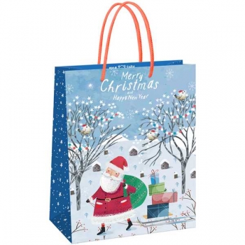 Пакет подарочный НОВОГОДНИЙ 26х32х12см MESHU Christmas, матовая ламинация арт.MS_61612