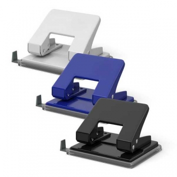 Дырокол (20 л) ErichKrause Quadro с линейкой ассорти арт.4594