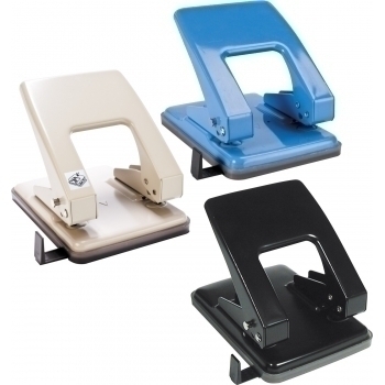 Дырокол (40 л) ErichKrause Quadro с линейкой, ассорти арт.4561