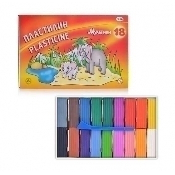 Пластилин МУЛЬТИКИ, 18цв, 360гр со ст. арт. 280028 Пластилин МУЛЬТИКИ, 18цв, 360гр со ст. арт. 280028