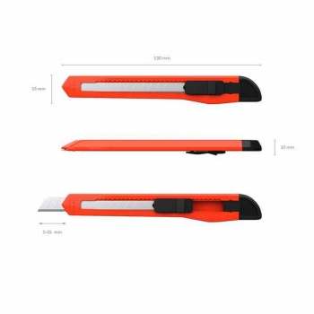 Нож канцелярский ErichKrause STANDARD push-lock (09мм), в пакетике арт.19146