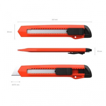 Нож канцелярский ErichKrause STANDARD push-lock (18мм), в пакетике арт.19145