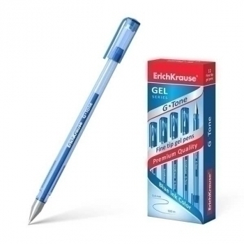 Ручка гелевая ErichKrause G-TONE, 0.5, синяя арт.17809 Ручка гелевая ErichKrause G-TONE, 0.5, синяя арт.17809
