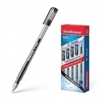 Ручка гелевая ErichKrause G-TONE, 0.5, черная арт.17810 Ручка гелевая ErichKrause G-TONE, 0.5, черная арт.17810