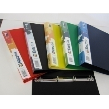 Папка А4 на 4 кольцах 35мм ПЛОТНАЯ пластик. зеленая арт.10Q-4K