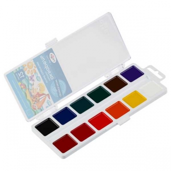 Акварель ЮНЫЙ ХУДОЖНИК, 12цв, пласт.упк., б/к арт.212071