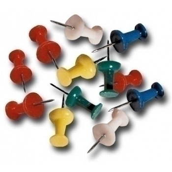 Кнопки канцелярские силовые ErichKrause, 10 мм, 50 шт., цветные, в карт. кор. арт.24877