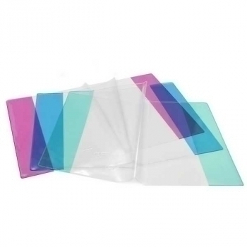 Обложка для тетр. и дневников в мягк.переплете прозр. ПВХ (209*350) 110мкм  с цвет.клапанами арт.1048.2 Обложка для тетр. и дневников в мягк.переплете прозр. ПВХ (209*350) 110мкм  с цвет.клапанами арт.1048.2