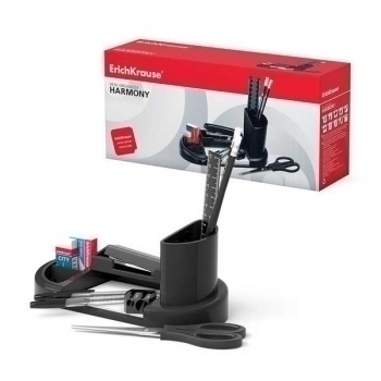 Набор настольный ErichKrause ГАРМОНИЯ 12 предм., черный арт.98