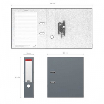 Файл-регистратор А4/70мм ErichKrause Standard серый арт.286