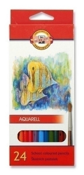 Карандаши 24 цв. акварельные KOH-I-NOOR в картонной коробке  арт.3718024004