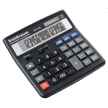 Калькулятор Erich Krause DC-416 16 разр., 2пит., двухуровн.память, 148х156 арт.ЕК40416