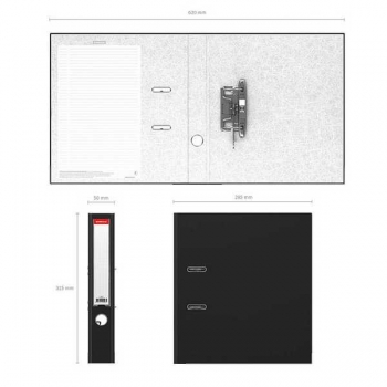 Файл-регистратор А4/50мм ErichKrause БИЗНЕС черный арт.203