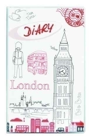 Ежедневник А6 10*16см, London обложка ПВХ 250 мкм с ручкой арт.2528-1