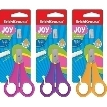 Ножницы ErichKrause Joy 13,5 см (для левшей) детские, карт. блистер арт.30790 Ножницы ErichKrause Joy 13,5 см (для левшей) детские, карт. блистер арт.30790