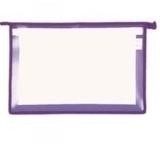 Папка д/тетр. А4 цветная на молнии арт.ПТ-8 офис/фиолетовый