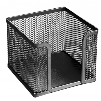 Подставка для бумажного блока ErichKrause 100*100*80, материал стальной мэш, черная арт.22505