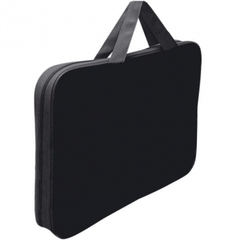 Папка А4 с ручками, на молнии, ткань арт.ПМД 1-01 черная Папка А4 с ручками, на молнии, ткань арт.ПМД 1-01 черная