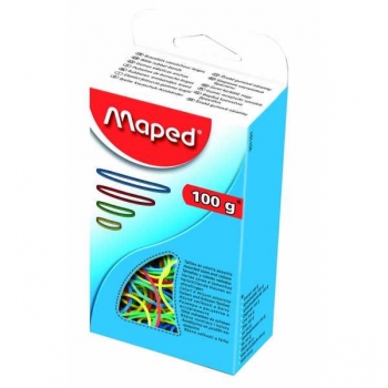 Резинка банковская цветная MAPED 50 гр. в упаковке  диам. 60/80/100мм (ассорти) арт.351100