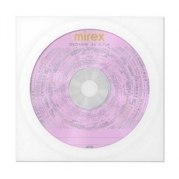 Диск DVD+RW Mirex 4.7Gb 4x в бумажном конверте с окном арт.UL130022A4С Диск DVD+RW Mirex 4.7Gb 4x в бумажном конверте с окном арт.UL130022A4С