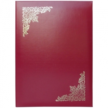 Папка адресная бумвинил А4 Виньетка 220*310мм, бордовая арт.APbv_390 / 160237