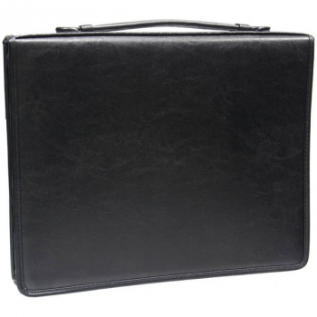 Папка д/документов Astra имп. кожзам, на молнии, кольц. зажим, шир корешок, 12 карманов, ручка арт.ПаКЗ_583