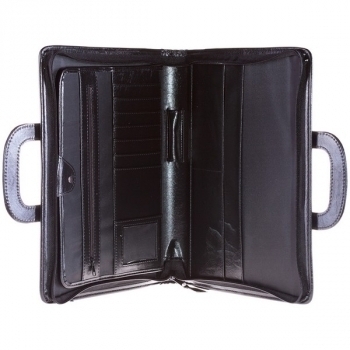 Папка д/документов Carina имп. кожзам, на молнии, 15 карманов, выдвижная ручка арт.ПаКЗ_571