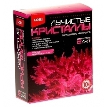 Набор для детского творчества - Выращивание кристаллов. Лучистый кристалл Малиновый кристалл арт.Лк-008
