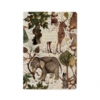 Тетрадь 40л в клетку Bruno Visconti Fauna.Звери крепление-декор. нить арт.7-40-001/161
