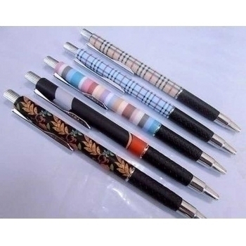 Ручка Montex автомат. Runner с син. cтержнем мет.клип, мет наконечник , резин. держатель, корпус ассорти арт.Runner