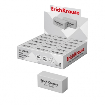 Ластик ErichKrause Nice Thing, белый арт.45027