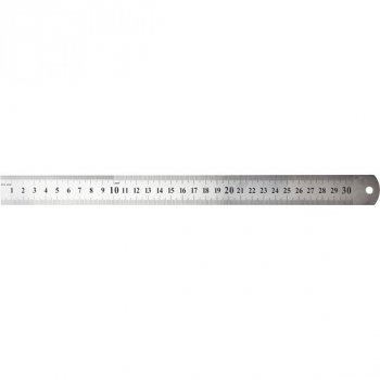 Линейка метал. 30 см deVENTE, двусторонняя, толщина 0,5 мм, в пласт. чехле арт.5091351