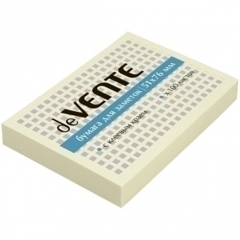 Клейкая бумага д/заметок deVENTE (51*76) 100л, желтая арт.2010308