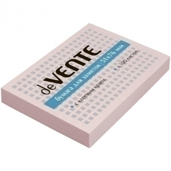 Клейкая бумага д/заметок deVENTE (51*76) 100л, розовая арт.2010310