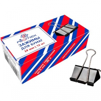 Зажим метал. для бумаг (1,9см) Attomex, черный арт.4131301