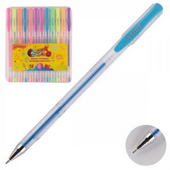 Ручки гелевые 12 цв. набор, deVENTE Cosmo Fluo d=0.8 мм, неоновые флуоресцентные цвета, в подвесе, арт. 5051420