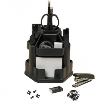 Набор настольный Attomex черный, 13 предм, шестигранный, вращающийся, в карт. коробке, арт. 4102313