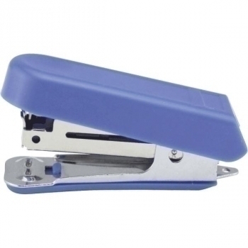 Степлер 10 (15л) Attomex МИНИ, пластиковый, с антистеплером, (гл. скр. 30мм) синий арт. 4142315