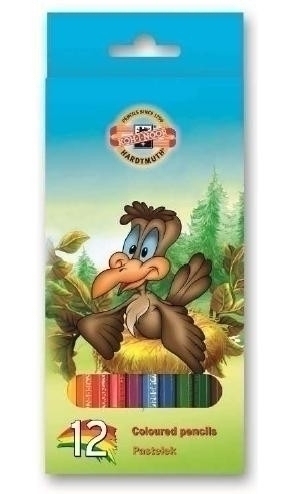 Карандаши 12 цв. KOH-I-NOOR BIRDS в картонной коробке арт.3552012002