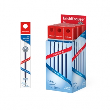 Стержень гелевый ErichKrause для автоматич ручек R-301 Gel Matic  109 мм/0,5 синий (инд. пакет) арт.46975