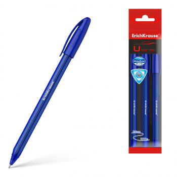 Ручка шариковая ErichKrause® U-108 Original Stick 1.0, Ultra Glide Technology, цвет  чернил синий (в пакете по 3 шт.) ар