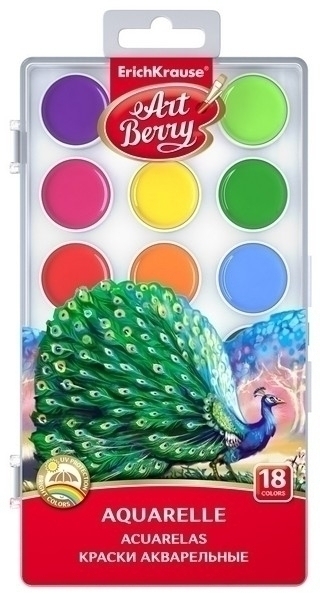 Акварель ArtBerry с УФ защитой яркости 18 цветов арт.41725