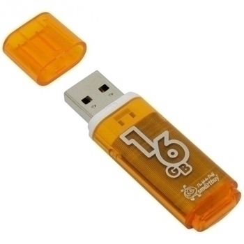 Карта памяти USB (флэш-накопитель) 16Gb Smartbuy Glossy series Orange USB 2.0 Flash Drive с колпачком арт.SB16GBGS-Or Карта памяти USB (флэш-накопитель) 16Gb Smartbuy Glossy series Orange USB 2.0 Flash Drive с колпачком арт.SB16GBGS-Or