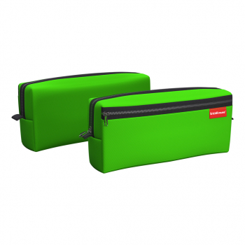 Пенал квадро с двумя отделениями ErichKrause® 210x100x50мм Neon® Green арт.49003