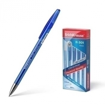 Ручка гелевая ErichKrause R-301 ORIGINAL Gel Stick, 0.5, синяя арт.40318 Ручка гелевая ErichKrause R-301 ORIGINAL Gel Stick, 0.5, синяя арт.40318