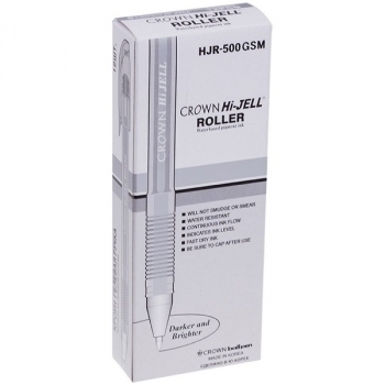 Ручка гелевая Crown металлик серебро, 0.7мм арт.HJR-500GSM