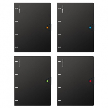 Тетрадь А4 80л на кольцах ErichKrause Accent, пластиковая обложка, на кнопке, ассорти арт.51430